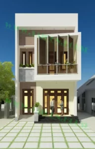 THIẾT KẾ NHÀ PHỐ 1 TRỆT 1 LẦU (6M X 16M)