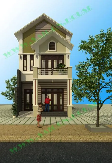 THIẾT KẾ NHÀ PHỐ 1 TRỆT 1 LẦU (6M X 16M)