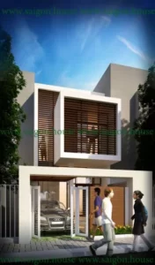 THIẾT KẾ NHÀ PHỐ 1 TRỆT 1 LẦU (6M X 16M)