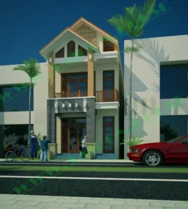 MẪU THIẾT KẾ NHÀ BIỆT THỰ MÁI NGÓI ĐẸP (8X16M)