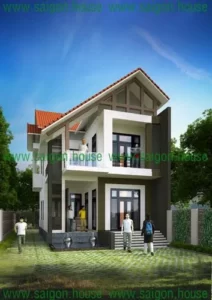 MẪU THIẾT KẾ BIỆT THỰ MÁI HIỆN ĐẠI ( 8.5 X 16M )
