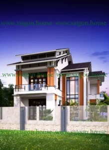 MẪU THIẾT KẾ BIỆT THỰ MÁI HIỆN ĐẠI ( 8.5 X 16M )