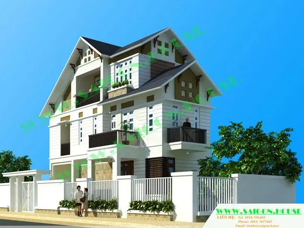 THIẾT KẾ BIỆT THỰ PHỐ TRÊN KHU ĐẤT XÉO