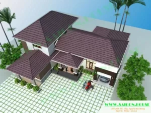 THIẾT KẾ BIỆT THỰ VƯỜN (20M X 14M)
