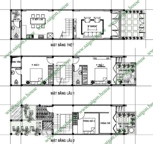 MẪU THIẾT KẾ NHÀ PHỐ (4 X 18 M2)
