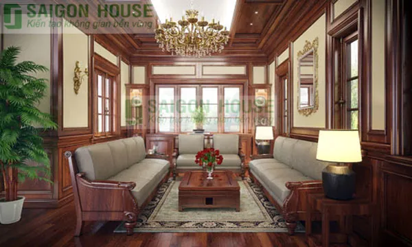 BIỆT THỰ SANG TRỌNG VỚI NỘI THẤT GỔ