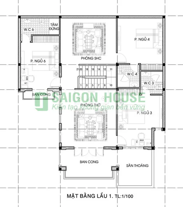 MẪU BIỆT THỰ MÁI NGÓI ĐẸP