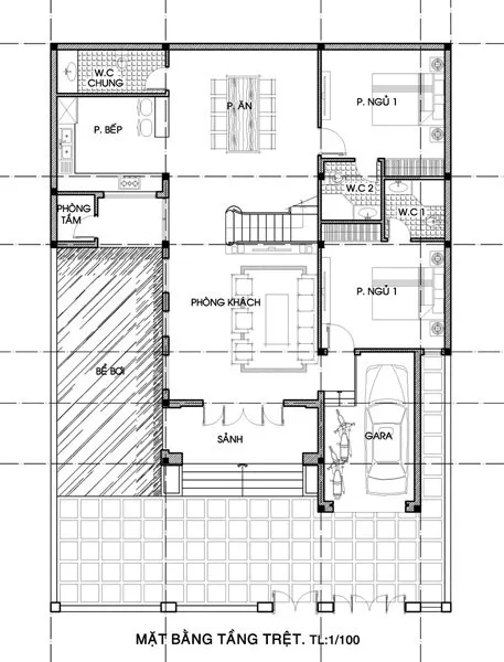 MẪU BIỆT THỰ MÁI NGÓI 1 TRỆT 1 LẦU ĐẸP
