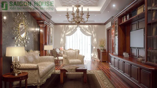 BIỆT THỰ SANG TRỌNG VỚI NỘI THẤT GỔ