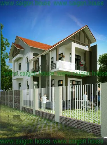 MẪU THIẾT KẾ NHÀ BIỆT THỰ MÁI NGÓI ĐẸP (8X16M)