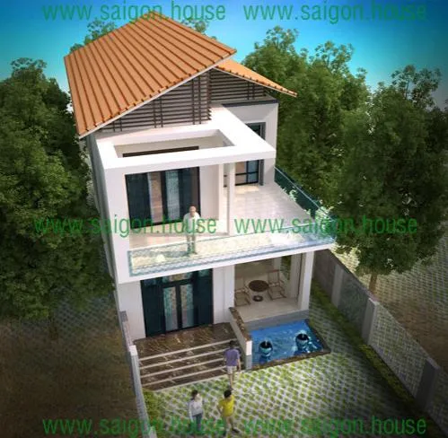 MẪU THIẾT KẾ BIỆT THỰ MÁI HIỆN ĐẠI ( 8.5 X 16M )