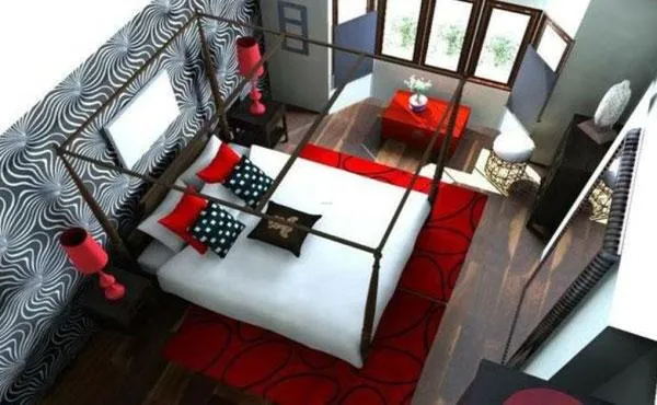 Những mẫu phòng ngủ lãng mạn với sắc đen