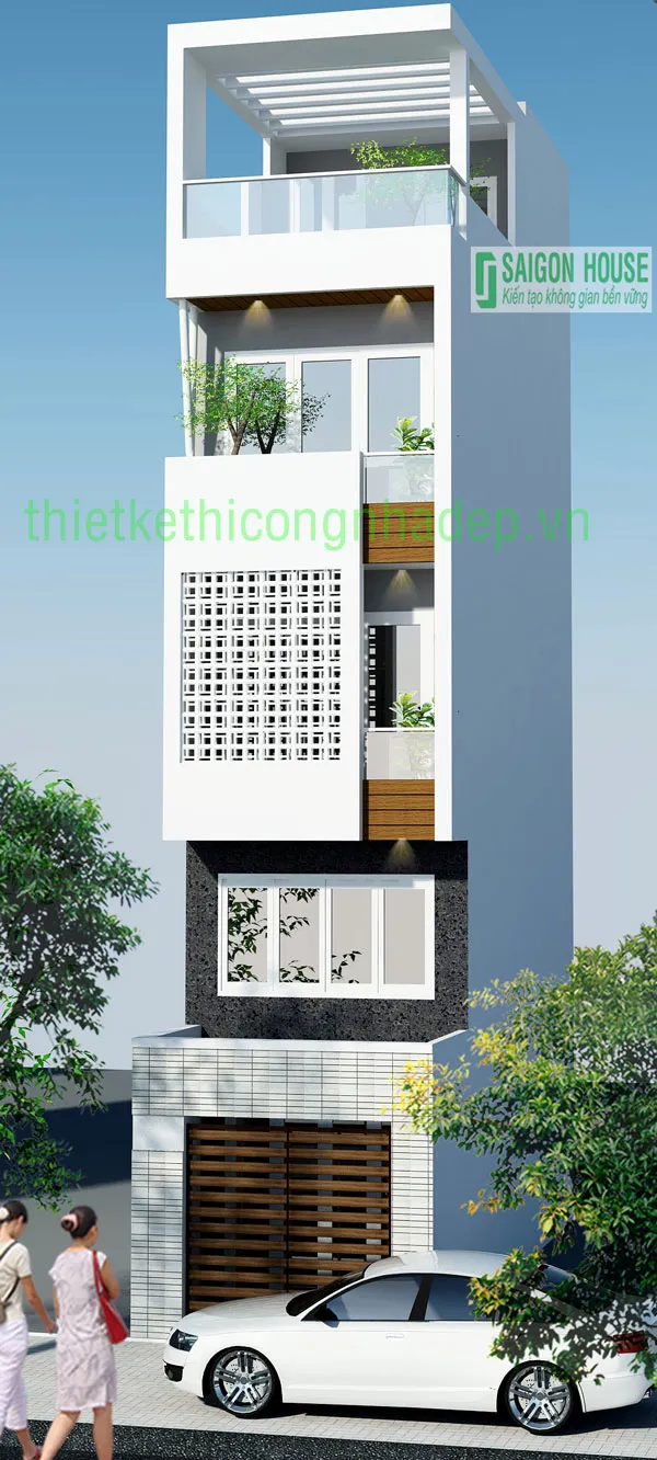 Thiết kế & Thi công nhà phố 5 tầng quận 3 Tp.Hcm