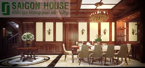 BIỆT THỰ SANG TRỌNG VỚI NỘI THẤT GỔ