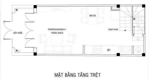 Thiết kế & Thi công nhà phố 5 tầng quận 3 Tp.Hcm