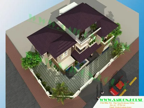 THIẾT KẾ BIỆT THỰ VƯỜN (20M X 14M)