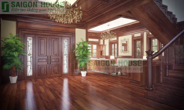 BIỆT THỰ SANG TRỌNG VỚI NỘI THẤT GỔ