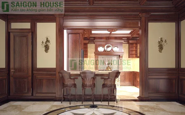 BIỆT THỰ SANG TRỌNG VỚI NỘI THẤT GỔ
