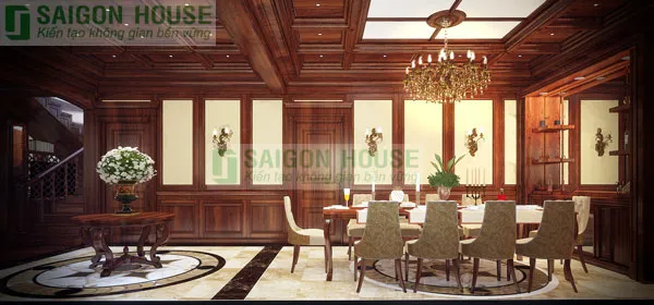 BIỆT THỰ SANG TRỌNG VỚI NỘI THẤT GỔ
